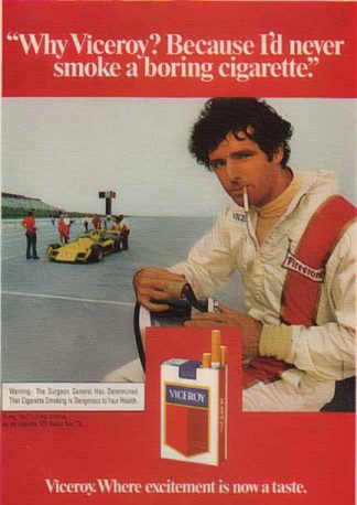 Viceroy Cigarettes 1975 Ad - Firestone Racing