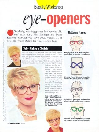 Sally Jessy Raphael 1991 Beauty Workshop Article eye- openers