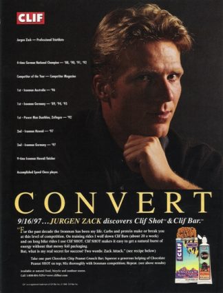 Jurgen Zack 1998 Cliff Bar Ad Professional Triathlete