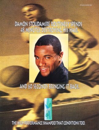 Damon Stoudamire for 1996 Pert Plus Ad Toronto Raptors Pro Basketball Player