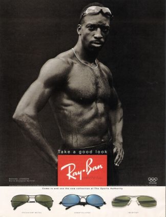Michael Johnson 1995 Ray Ban Ad World Champion Sprinter