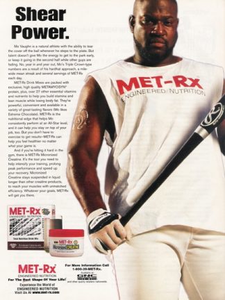 Mo Vaughn for 1998 Met-Rx Ad Boston Red Sox Baseball Player