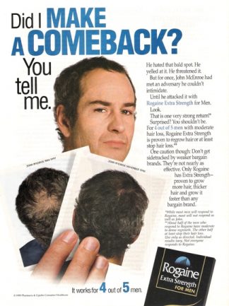 John McEnroe for 1998 Rogaine Ad Make a Comeback?