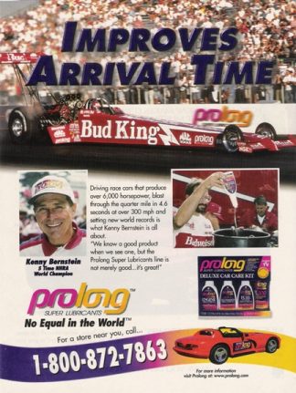 Kenny Bernstein for 1998 Prolong Ad 5 Time NHRA World Champion