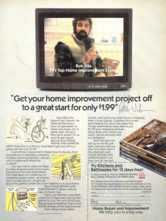 Bob Vila 1987 Life Home Repair Books Ad TV Home Improvement Expert