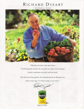 Richard Dysart 1993 Miracle Grow Ad Actor