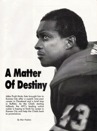 Mike Pruitt 1986 Kansas City Chiefs Player Article Photo