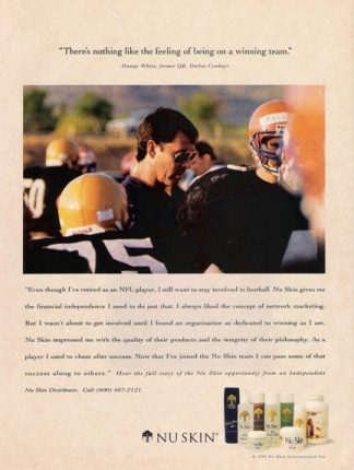 Danny White 1992 Nu Skin Ad  Former Quarterback of the NFL Dallas Cowboys