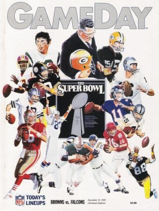 Game Day Program Cover from December 16, 1990 Browns vs. Falcons