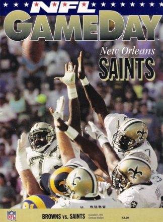 Game Day Program Cover from December 5, 1993 Browns vs. Saints
