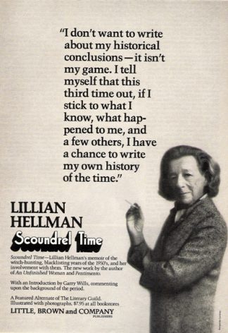 Lillian Hellman author Little, Brown and Company Publishers 1976 Ad