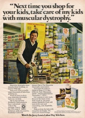 Jerry Lewis Labor Day Telethon Ad 1973
