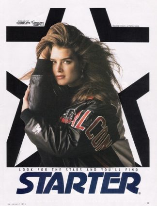 Brook Shields for Starter Sports Wear 1992 Ad Atlanta Falcons