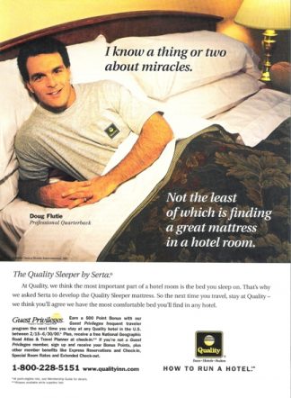 Doug Flutie Professional Quarterback for 2000 Quality Inns Hotels