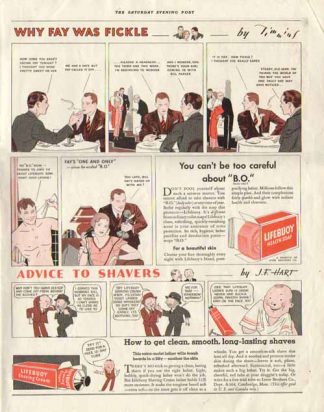 Lifebuoy 1933 Comic Strip Ad
