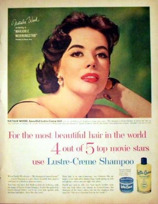 Lustre Crème Girl Natalie Wood 1958 Ad