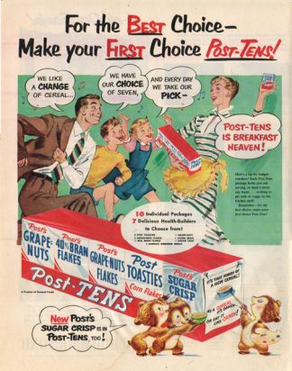 Post Cereal 1951 Ad - 3 Little Bears