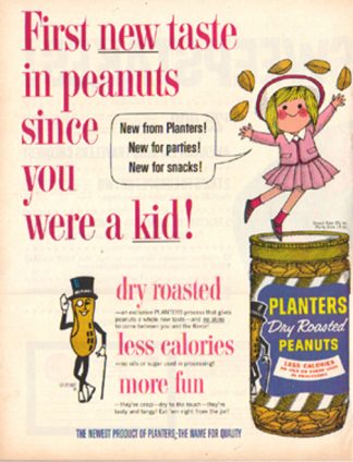 Planters Peanuts 1962 Ad - Mr. Peanut