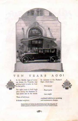 Packard 1924 Car Ad - Ten Years Ago - The man who knows