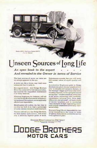 Dodge Brothers 1926 Motor Car Ad - Toronto, Canada
