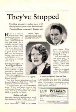 Pepsodent 1926 Toothpaste Ad - Spoiling Attractive Smiles…
