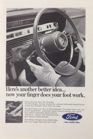 Ford Motor Company 1967 Ad - Fingers do the Foot Work.