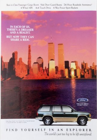 Ford Explorer 1994 SUV Ad: New York City Trade Center Ad