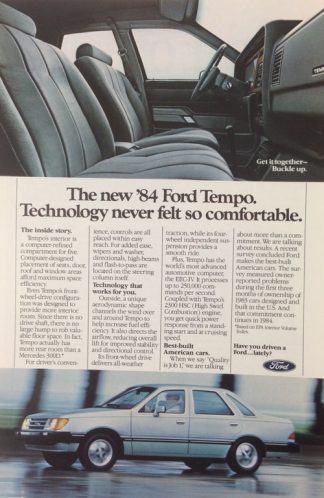 Ford Tempo 1984 Car Ad: Silver
