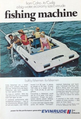 Evinrude Sport Fishermen 1970 Boat Ad