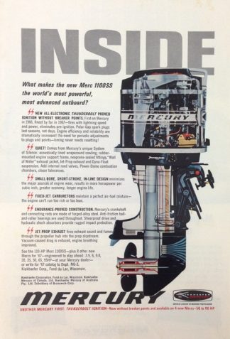 Mercury Boat Motor 1966 Ad: INSIDE