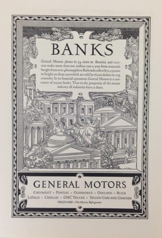 General Motors 1927 Ad Banks
