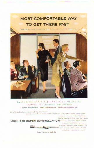 Lockheed Super Constellation Plane 1955 Ad