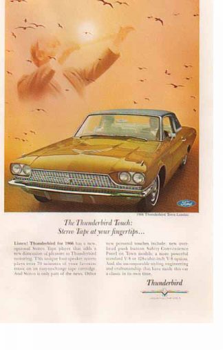 Ford 1966 Car Ad - Thunderbird Town Landau - Tan