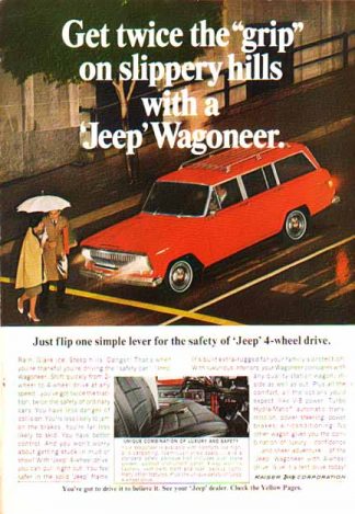 Jeep 1967 Car Ad - Wagoneer - Red