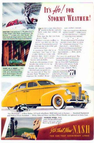 Nash 1939 Car Ad - Sceaniccruiser - 4 Door Sedan