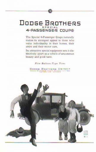 Dodge Brothers 1924 Car Ad - Special 4 Passenger Coupe