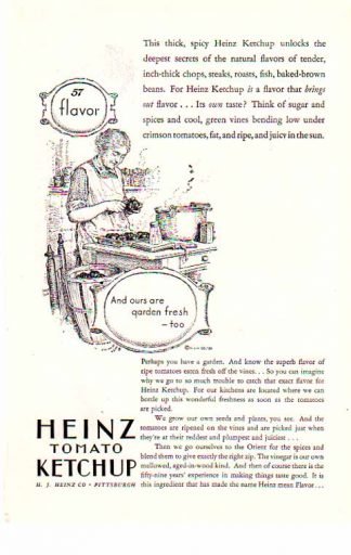 Heinz Tomato Ketchup 1928 Ad -57 Flavors / H. J. Heinz Co.