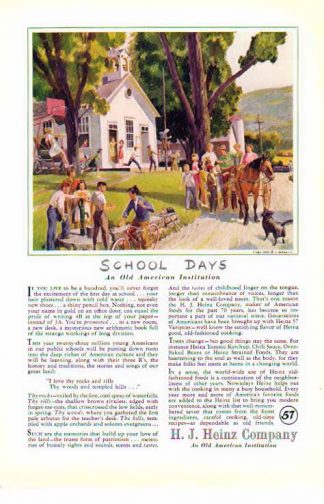 Heinz Tomato Ketchup 1940 Ad - School Days