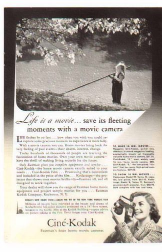 Kodak 1940 Ad - Cine-Kodak - New York World's Fair