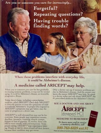 ARICEPT 2000 Advertisement – It Could Be Alzheimer’s.