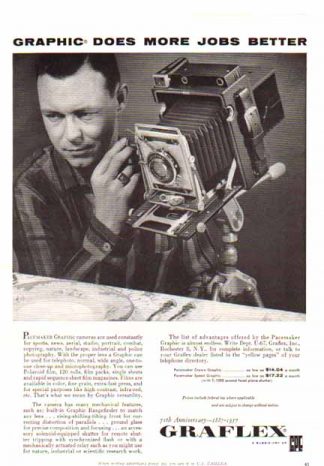 Graflex Camera 1957 Ad - Pacemaker Graphic