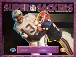 SUPER SACKERS - Ocean Spray & Frito Lay 1992 NFL Leading Sackers Poster 1992 – Most Sacks