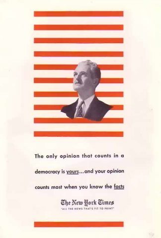 New York Times 1940 Advertisement - The opinion that counts in a democracy is yours…