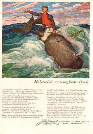 John Hancock Insurance of Boston Mass. 1949 Ad - Yankee Doodle