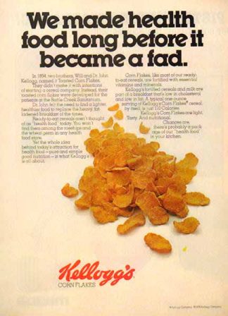 Kellogg's Corn Flakes Cereal 1976 Ad - Health food before it became a fad