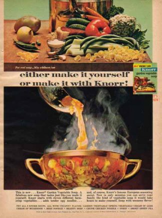 Knorr Garden Vegetable Soup 1965 Ad