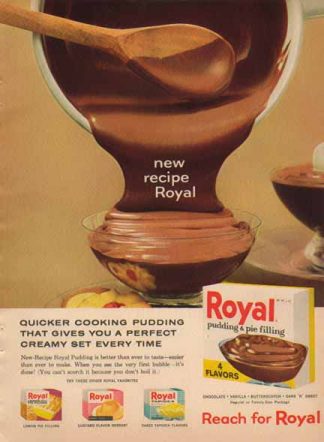 Royal Pudding & Pie Filling 1963 Ad