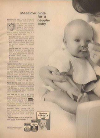 Gerber Baby Food 1963 Ad - Mealtime Hints
